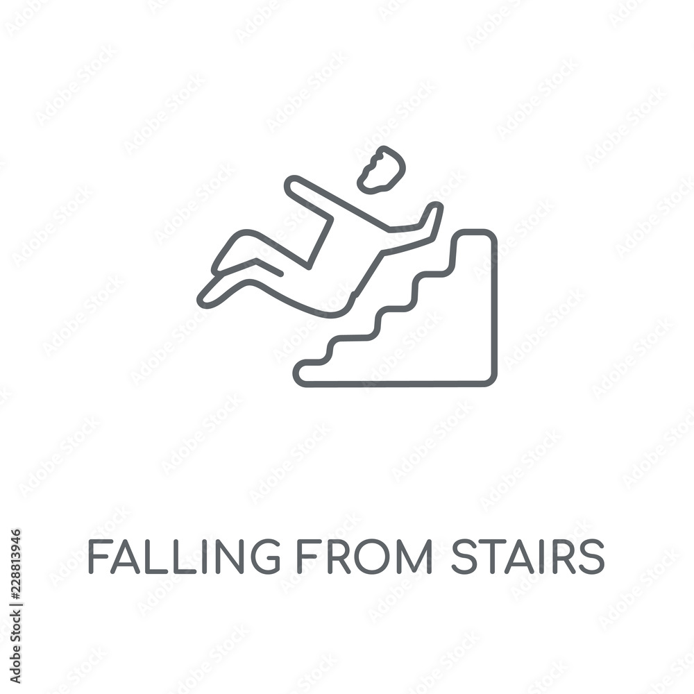 falling from stairs icon falling from stairs icon