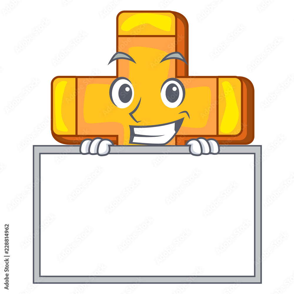 Grinning with board character line draw symbol plus sign Stock Vector ...