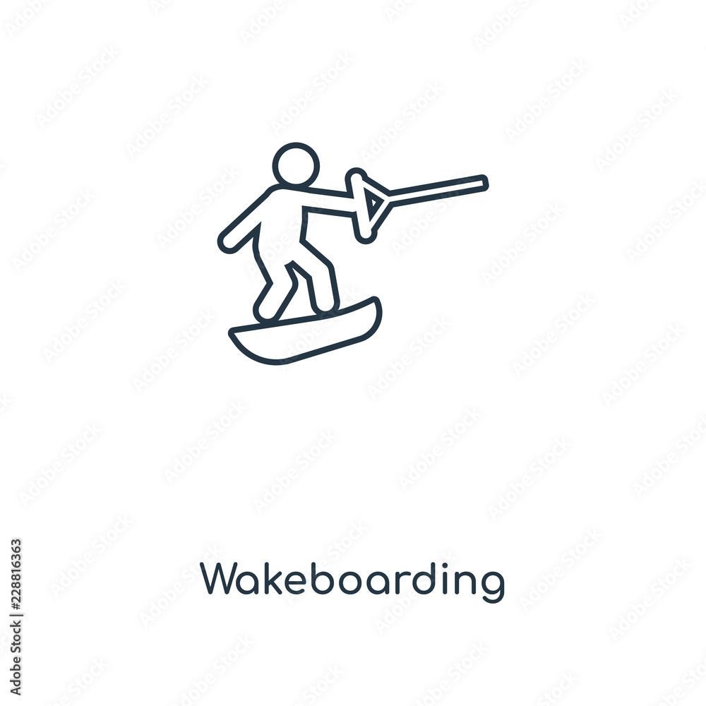 wakeboarding icon vector