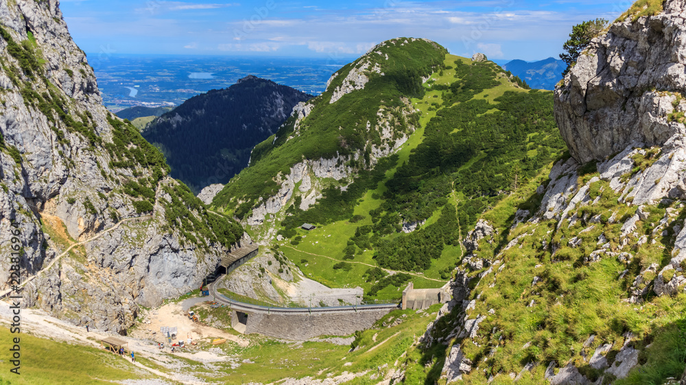 Beautiful alpine view at the Wendelstein summit - Bavaria - Germany