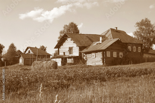 Northern russian village in summer photo