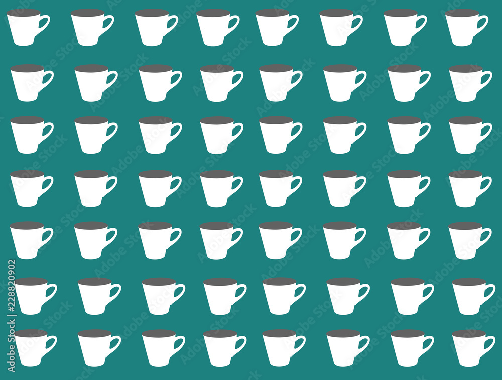 mini cup of coffee seamless pattern on green background for background mini cup of coffee seamless pattern on green background for background