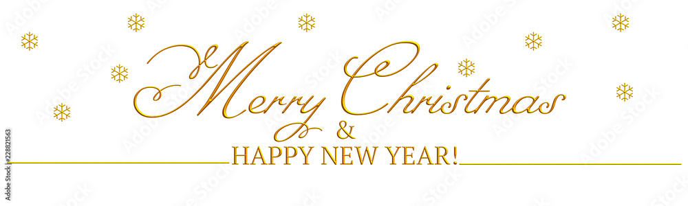 Fototapeta premium Merry christmas & happy new year
