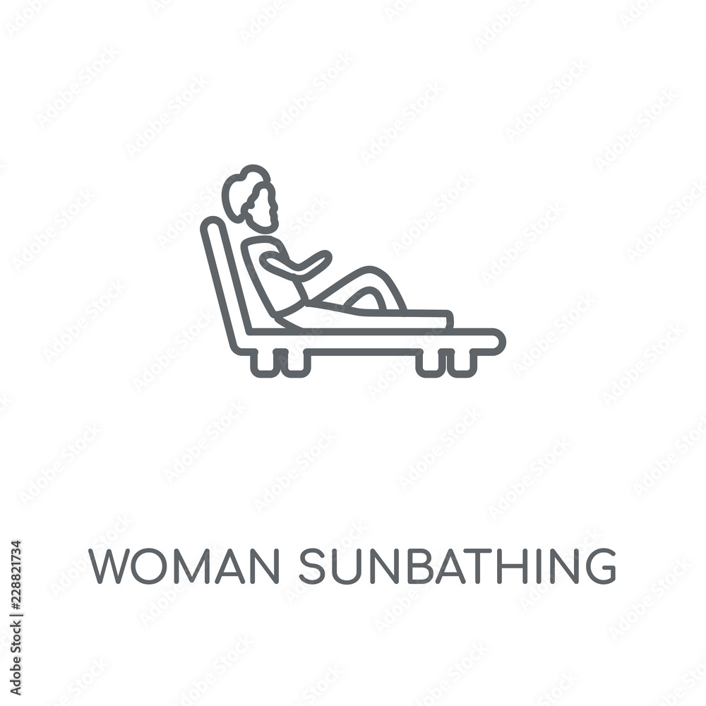 woman sunbathing icon