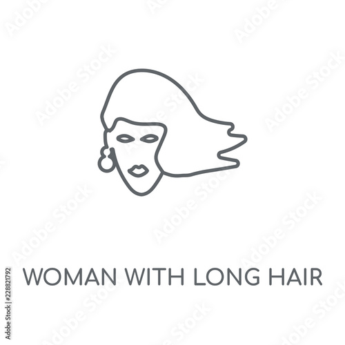 woman with long hair icon