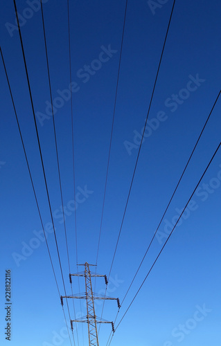 Power Line at the Blue Sky