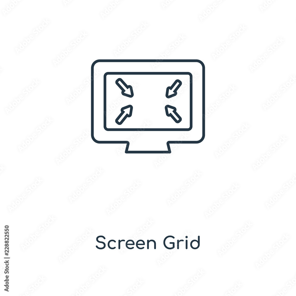screen grid icon vector screen grid icon vector