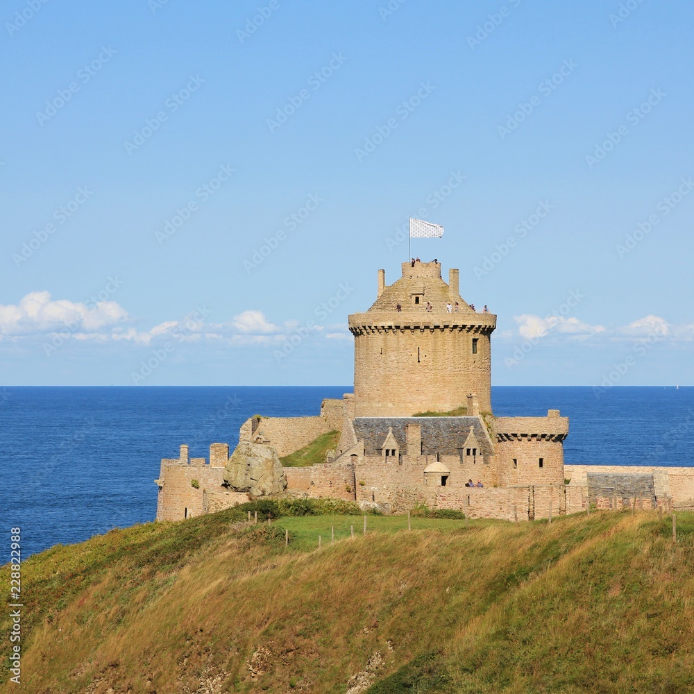 Fort La Latte, Cap Frehel, Brittany. Beautiful old castle at the French Coast.