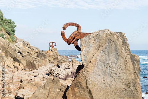 San Sebastian, sculptures Peine del Viento photo