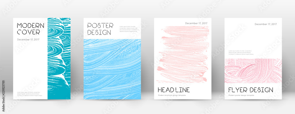 Cover page design template. Minimal brochure layout. Captivating trendy abstract cover page. Pink an
