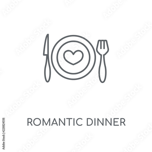 romantic dinner icon