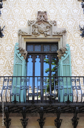 Canvas Print Balcony in the Amatller House of Barcelona, Spain