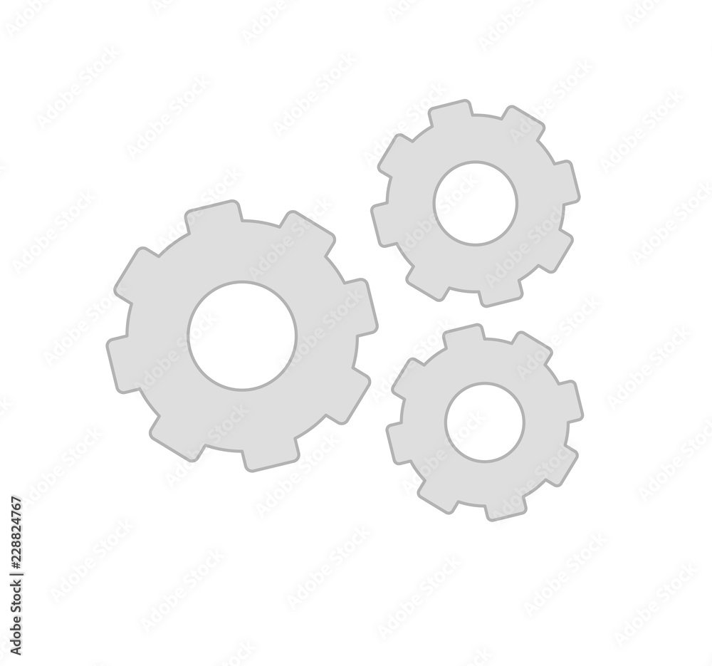 Gear icon. Engineering mechanism. Symbol of mechanization. Best vector icon
