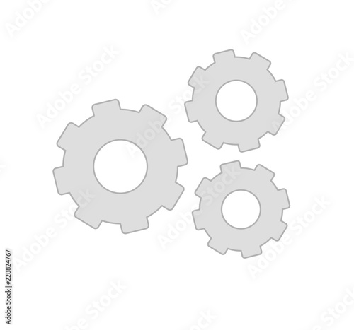 Gear icon. Engineering mechanism. Symbol of mechanization. Best vector icon