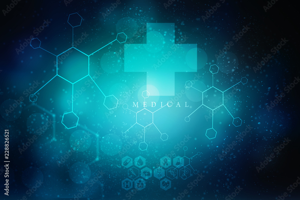 2D illustration medical structure background
