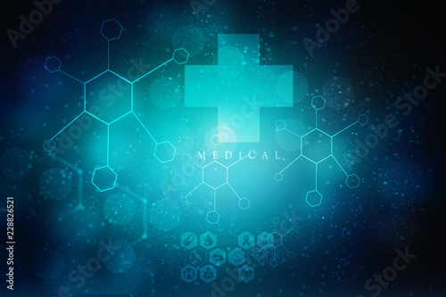 2D illustration medical structure background
