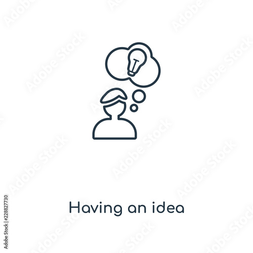 having an idea icon vector
