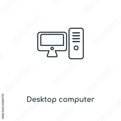 desktop computer icon vector