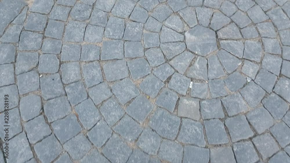 Feet walking on the tile POV Feet walking on the tile POV