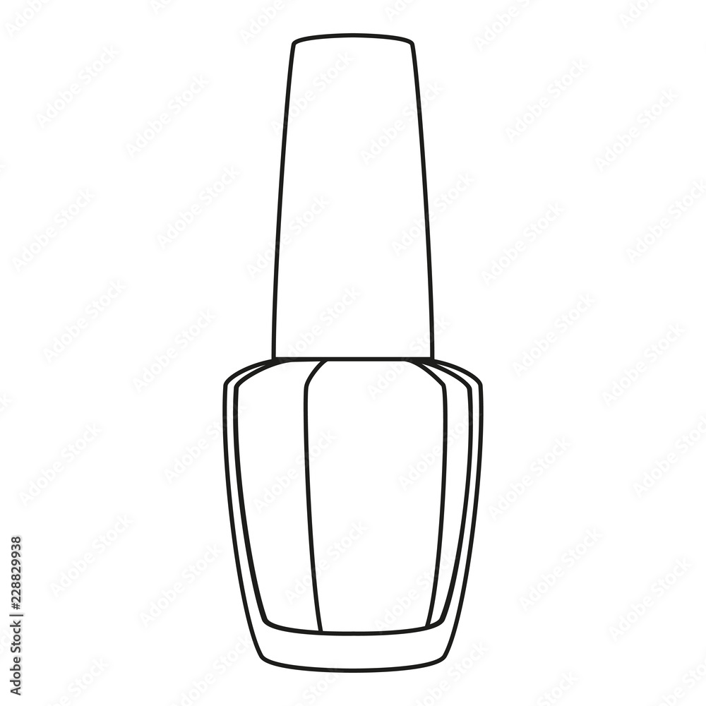 Line art black and white nail polish Stock Vector Adobe Stock