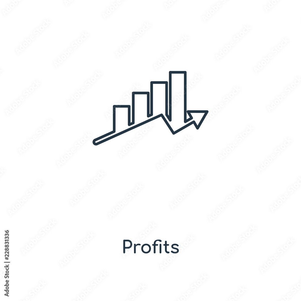 profits icon vector profits icon vector