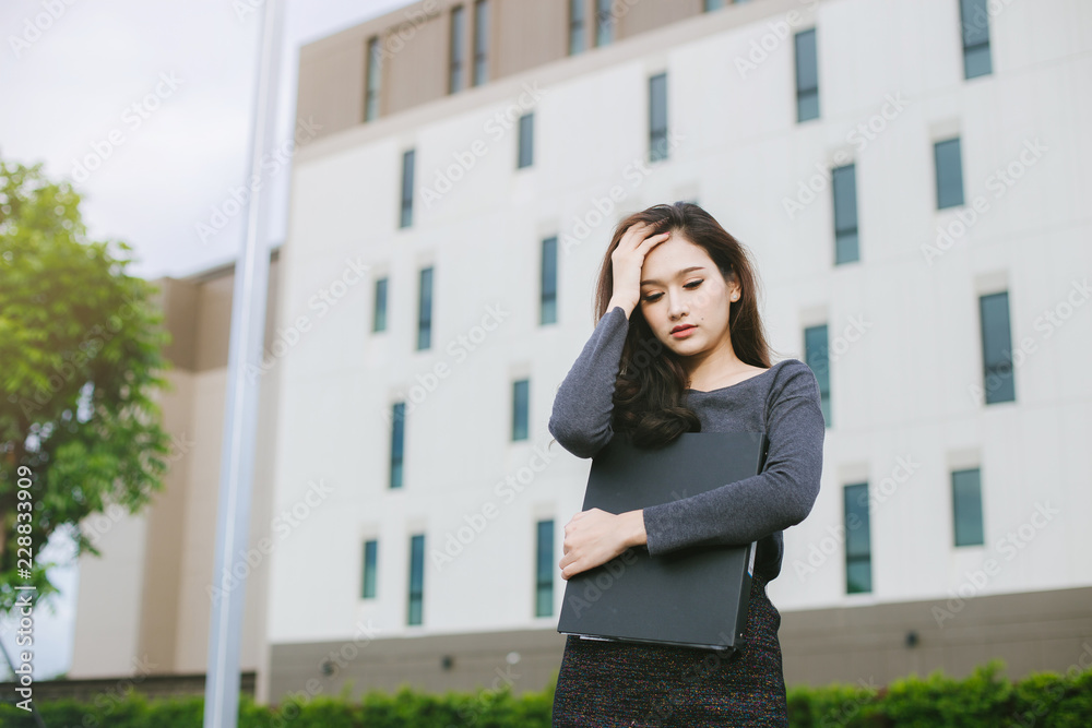 Asian business woman is stressed. Asian Young business woman unemployed. Asian office girl unemployed. Asian business woman is stressed. Asian Young business woman unemployed. Asian office girl unemployed.
