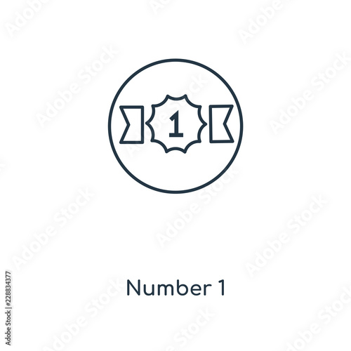 number 1 icon vector