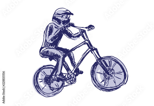  Mountain Bike cyclist riding, sport (ID: 228835156)