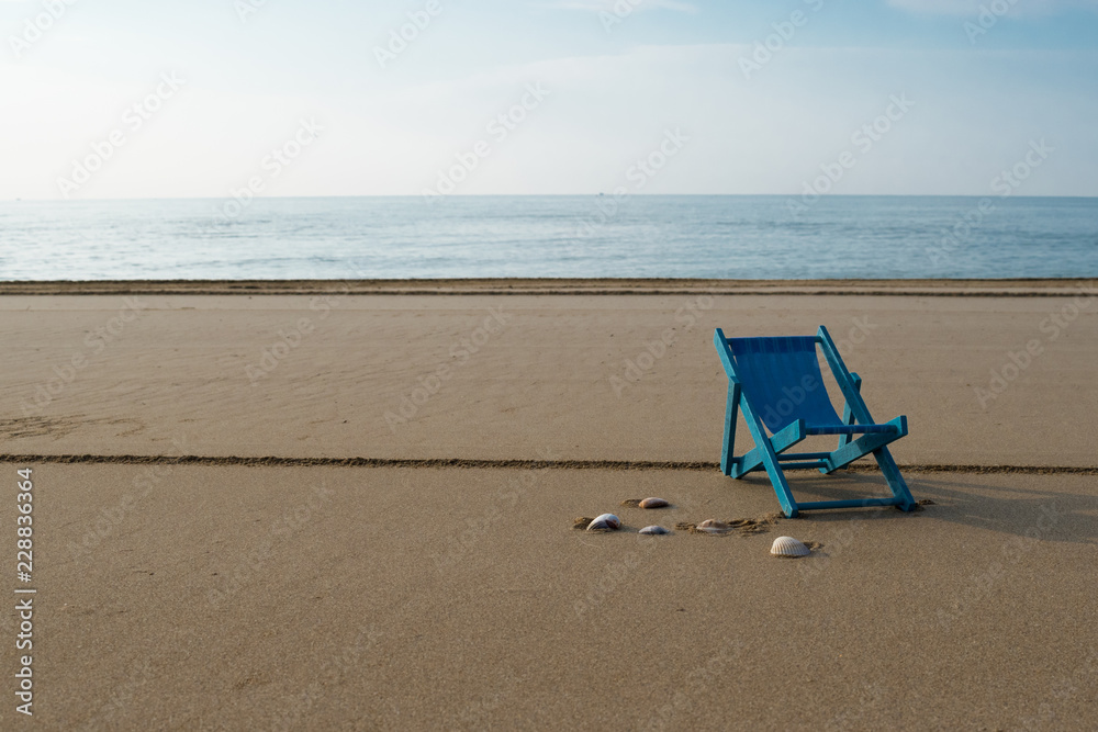 Liegestuhl, Strand und Meer Liegestuhl, Strand und Meer