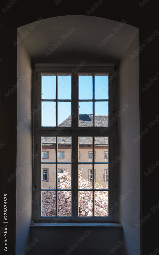 The window in convent Corvey Hoexter, Germany The window in convent Corvey Hoexter, Germany