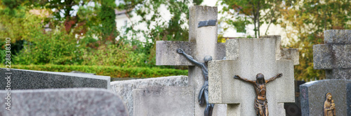 Church-yard, graves, Friedhof, Allerheiligen, Allerseelen, Totensonntag, Banner, Panorama, Header, Headline, Textraum, copy space