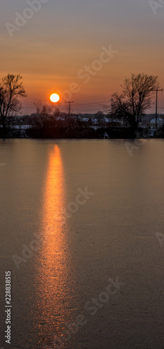 Beautiful sunset near Aholming - Bavaria - Germany