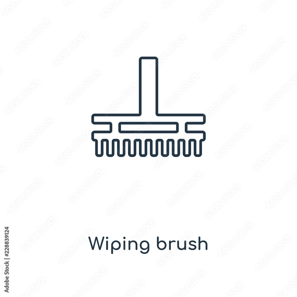 wiping brush icon vector