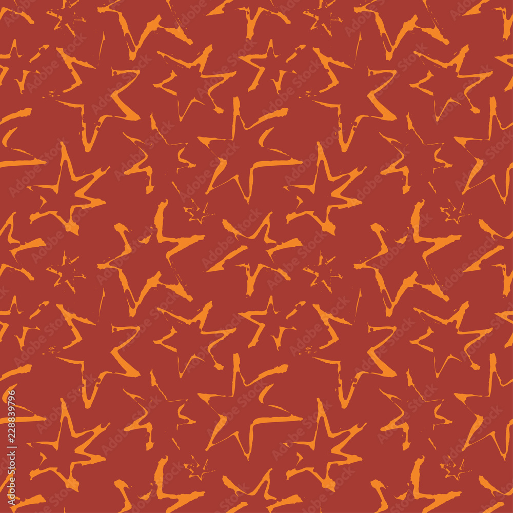 Sky Full of Stars. Vector seamless pattern with think charcoal hand-drawn stars on transparent background. Sky Full of Stars. Vector seamless pattern with think charcoal hand-drawn stars on transparent background.
