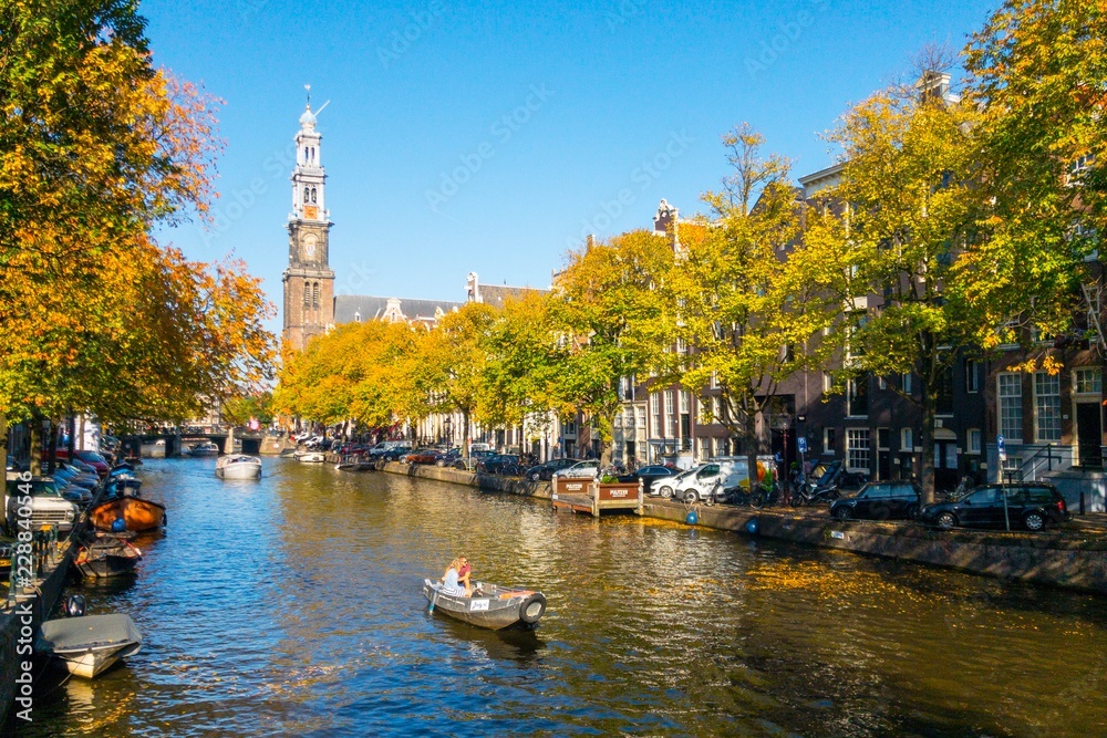 Fototapeta premium Prinsengracht w Amsterdamie