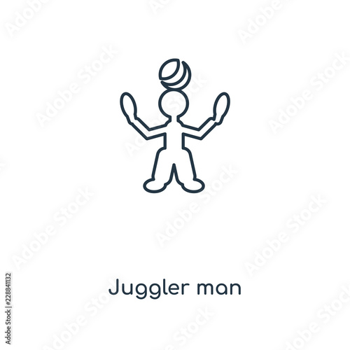 Fototapeta Naklejka Na Ścianę i Meble -  juggler man icon vector