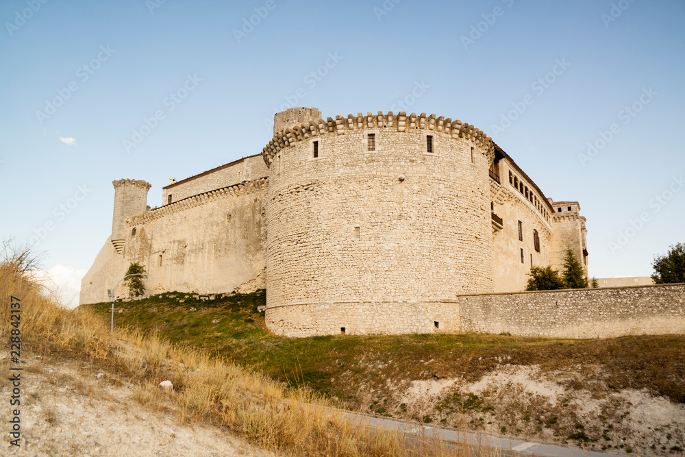 Castle of Cuellar in Segovia. Medieval fortress, historical building (Castilla y León, Spain)