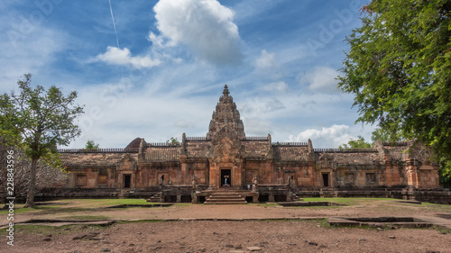Phanom Rung Historical Park is old castle rock about more than thousand years ago  Buriram Thailand