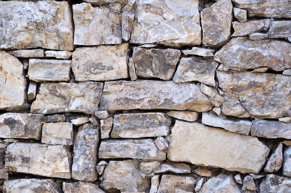 Old stone wall for texture or background.