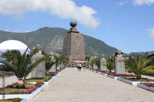 Mittad del mundo, middle of the world at latitude 0 in Ecuador