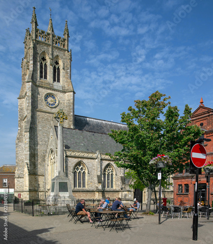 Newport Isle of Wight. England United Kingdom. Church at square. photo