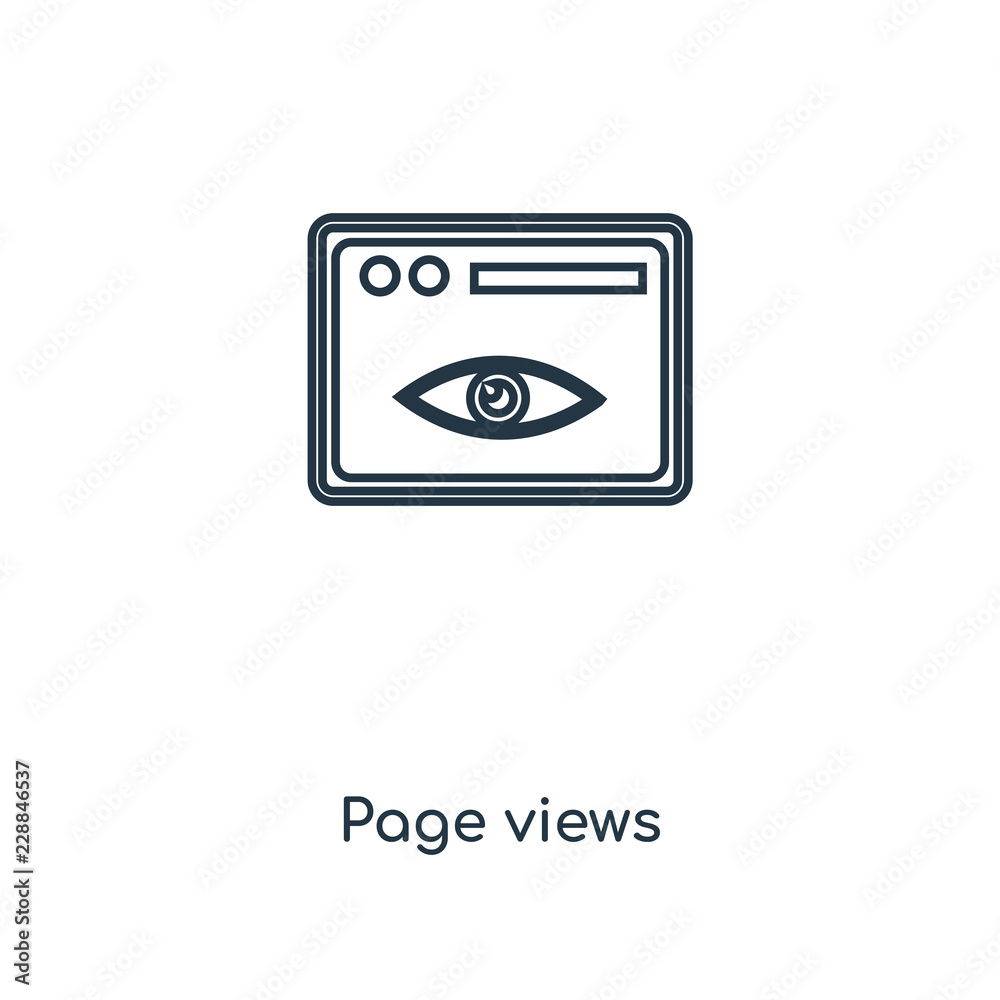 page views icon vector page views icon vector