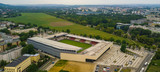 two stadiums and Krakow Blonia, Poland