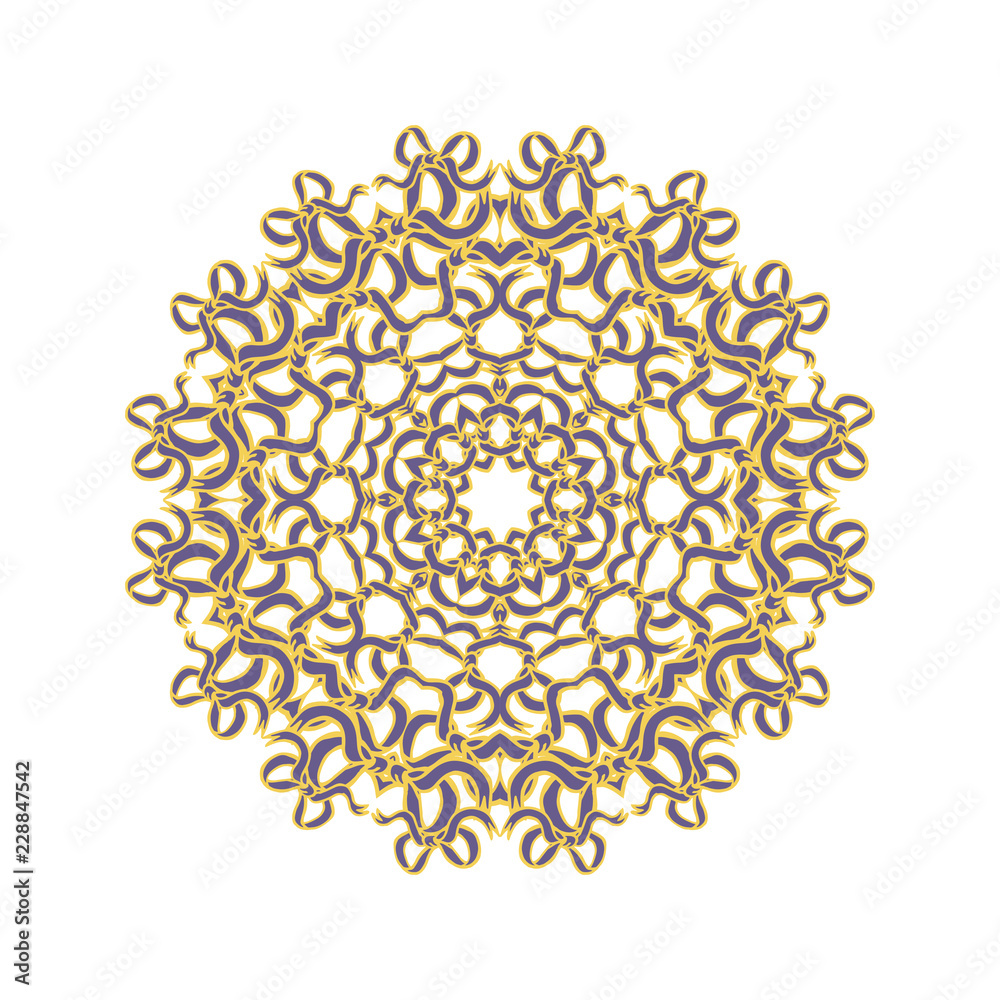 Colorful mandala isolated on white background