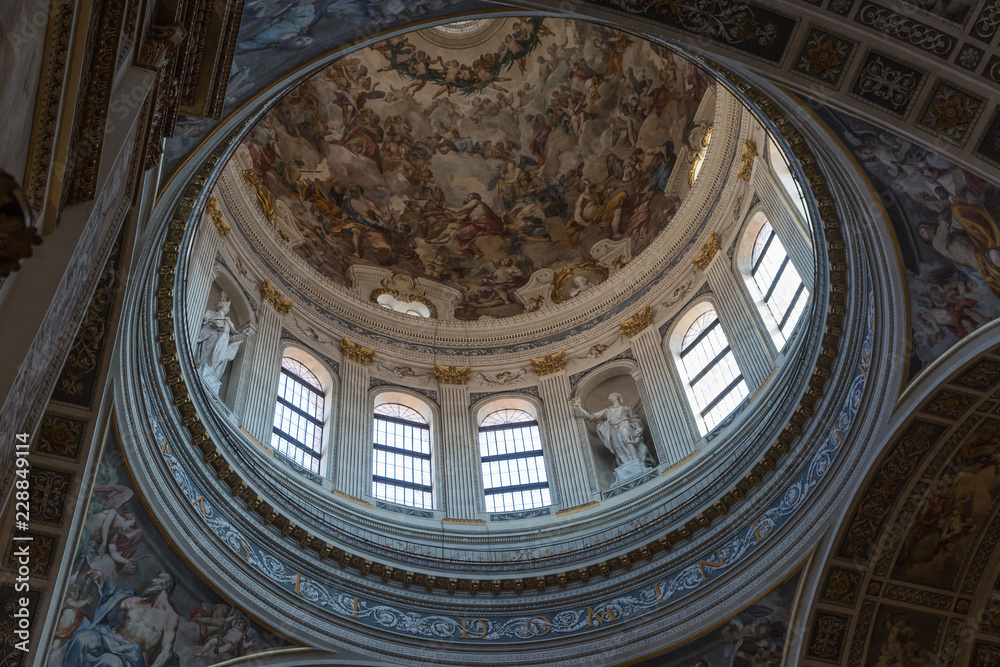 Frescoed Chapel of Saint Andrea Church in Mantua -Italy