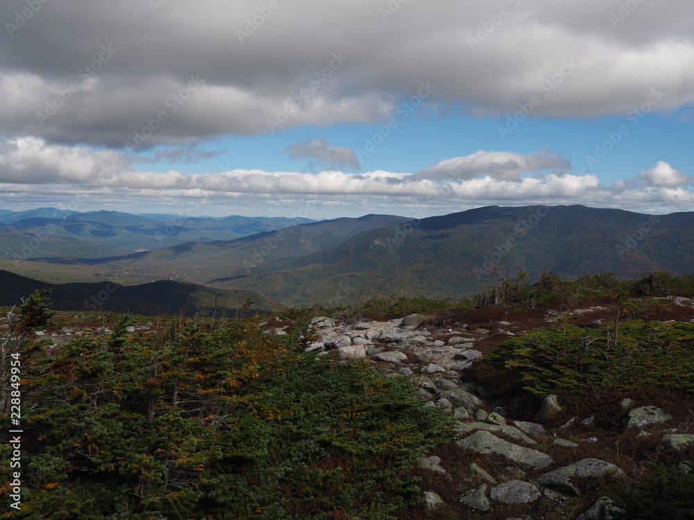 Ausblick auf die White Mountains vom Mount Washington, New Hampshire