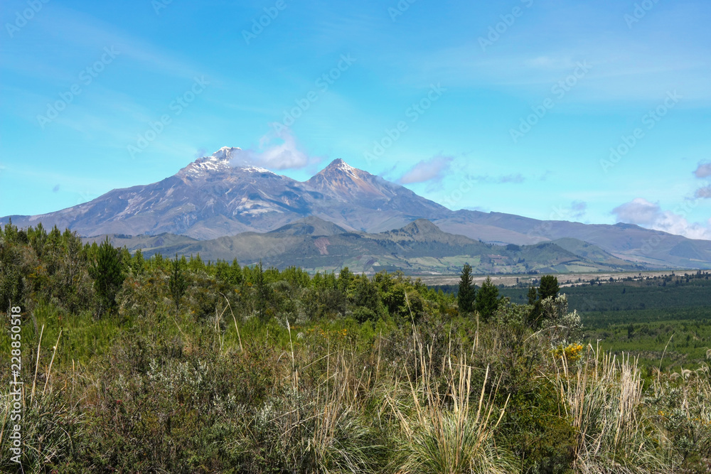 Twin mountains in Ecuador