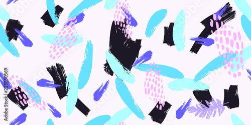 Trendy Fantasy Freehand Brush Strokes Composition,Illustration for Surface , Invitation , Notebook, Banner , Wrap Paper ,Textiles, Cover, Magazine ,Postcard Background ,Textile , Wallpaper, Fashion , 