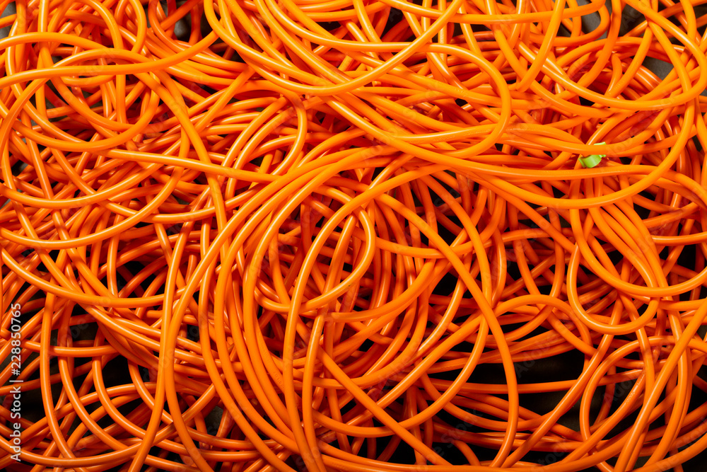 Orange abstract cable background Orange abstract cable background