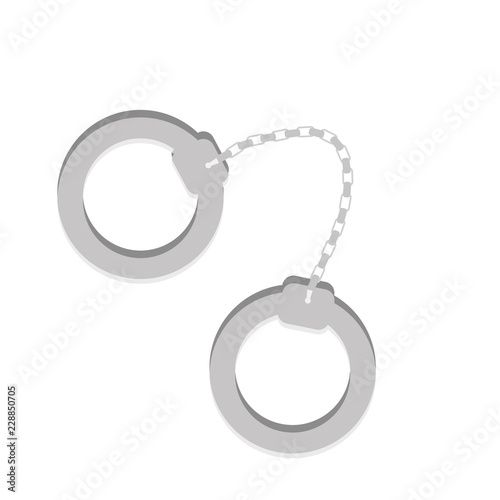 police handcuffs isolated icon